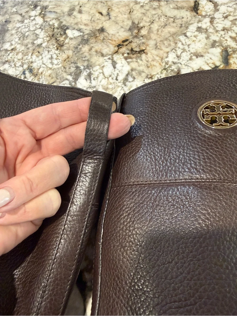 Tory Burch pebbled tumbled